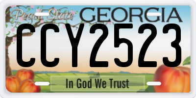 GA license plate CCY2523