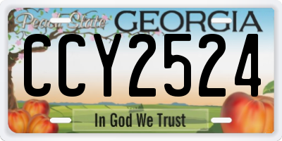 GA license plate CCY2524