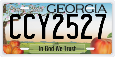 GA license plate CCY2527