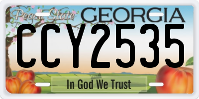 GA license plate CCY2535