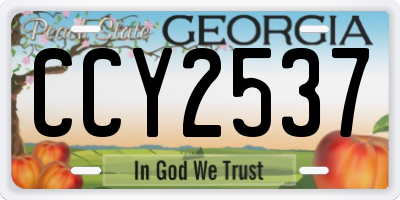 GA license plate CCY2537