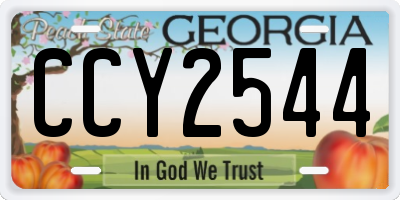 GA license plate CCY2544