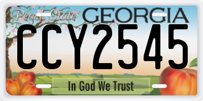 GA license plate CCY2545