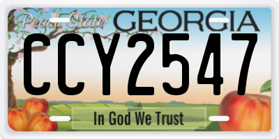 GA license plate CCY2547