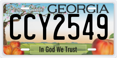 GA license plate CCY2549