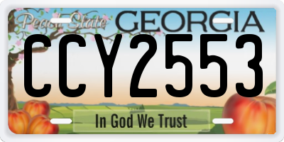 GA license plate CCY2553