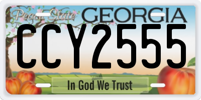 GA license plate CCY2555