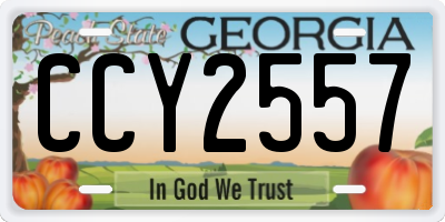 GA license plate CCY2557