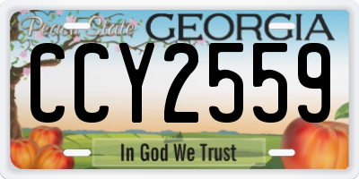 GA license plate CCY2559