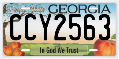 GA license plate CCY2563