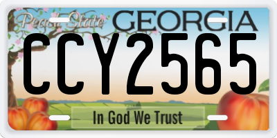 GA license plate CCY2565