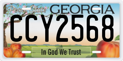 GA license plate CCY2568