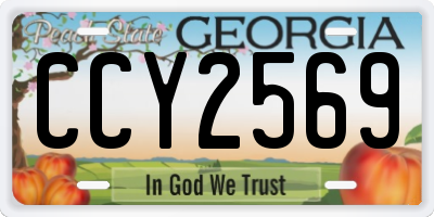 GA license plate CCY2569