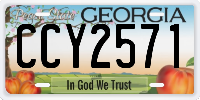 GA license plate CCY2571