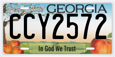 GA license plate CCY2572
