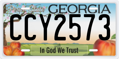 GA license plate CCY2573