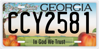 GA license plate CCY2581