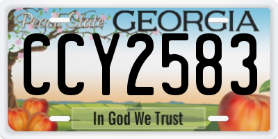 GA license plate CCY2583