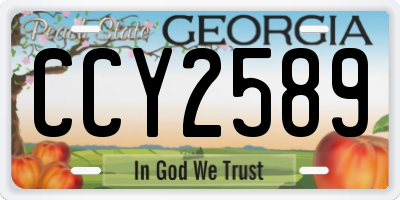 GA license plate CCY2589