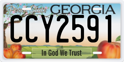 GA license plate CCY2591