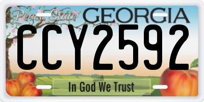 GA license plate CCY2592
