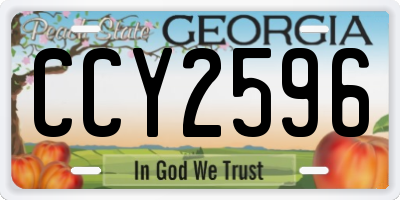 GA license plate CCY2596