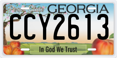 GA license plate CCY2613