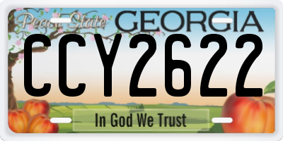GA license plate CCY2622