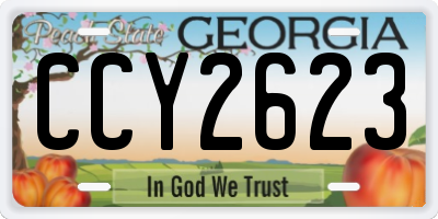 GA license plate CCY2623