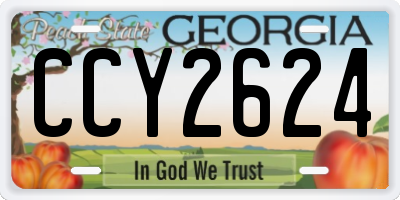 GA license plate CCY2624