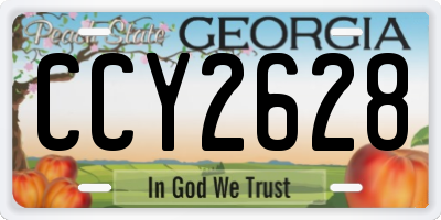 GA license plate CCY2628