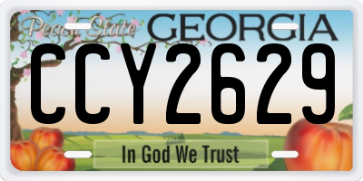 GA license plate CCY2629