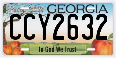 GA license plate CCY2632