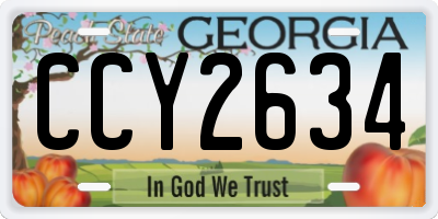 GA license plate CCY2634