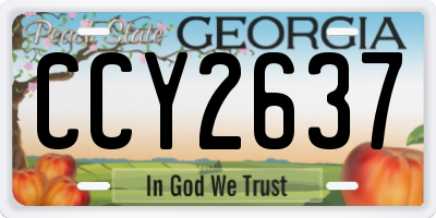 GA license plate CCY2637