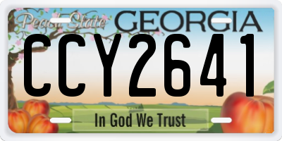 GA license plate CCY2641