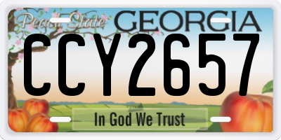GA license plate CCY2657