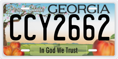GA license plate CCY2662