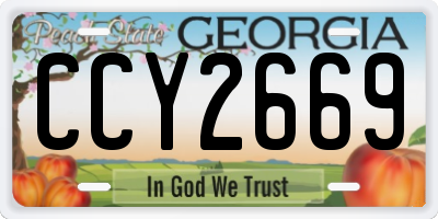 GA license plate CCY2669