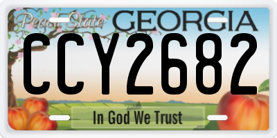 GA license plate CCY2682