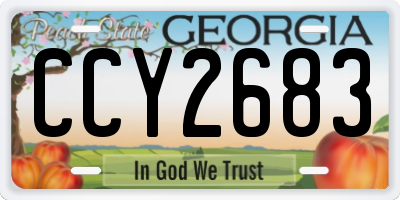 GA license plate CCY2683