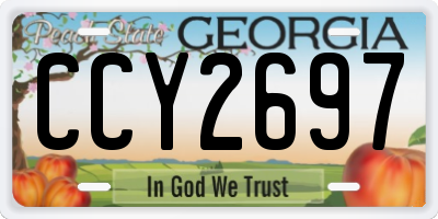 GA license plate CCY2697