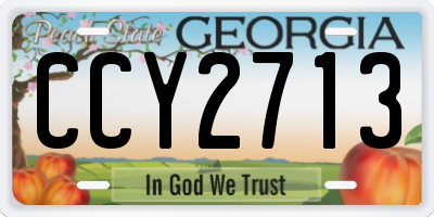 GA license plate CCY2713