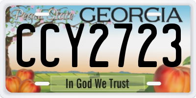 GA license plate CCY2723