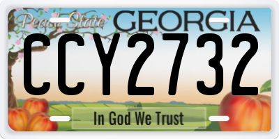 GA license plate CCY2732