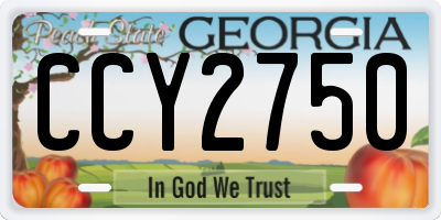GA license plate CCY2750