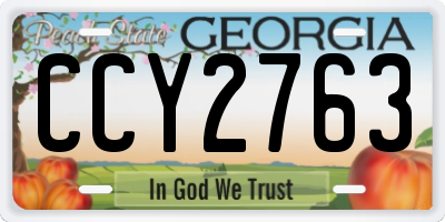 GA license plate CCY2763