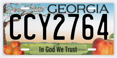 GA license plate CCY2764