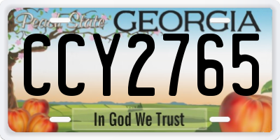 GA license plate CCY2765