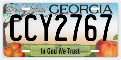 GA license plate CCY2767